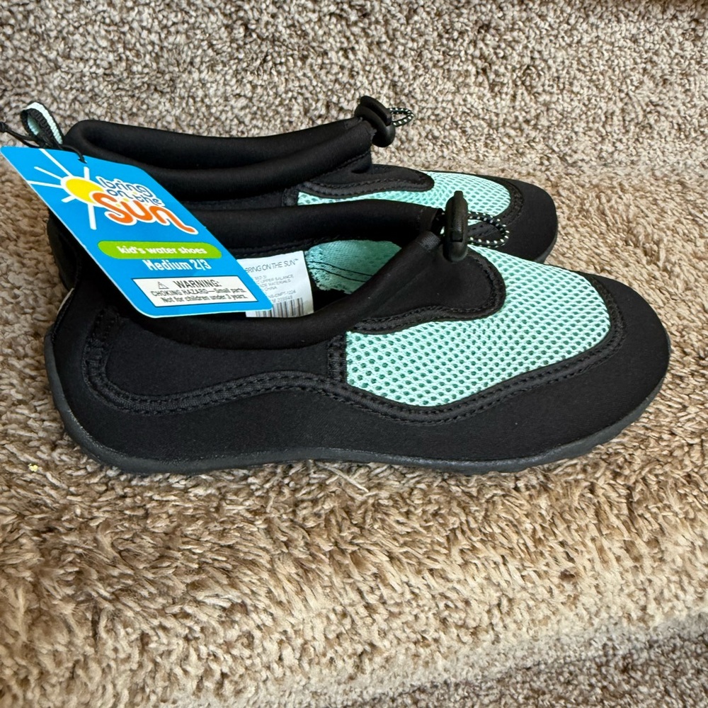Bring on the Sun Kids Aqua and Black Water Shoes -